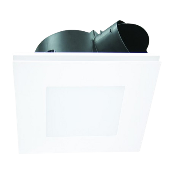 Ventair Airbus DC 250 Square Exhaust Fan 14W Tri Colour LED Panel White