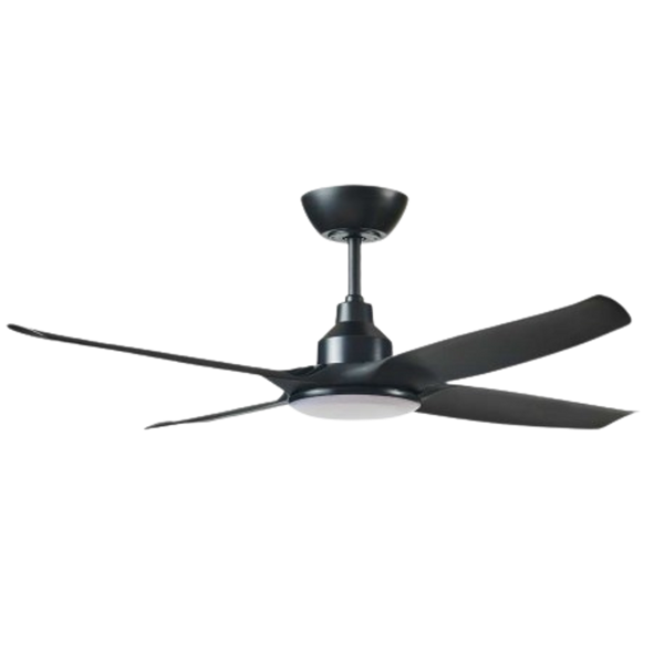 Ventair Skyfan 4 Blade DC Ceiling Fan with 20W LED Light (48"/1200mm) Black