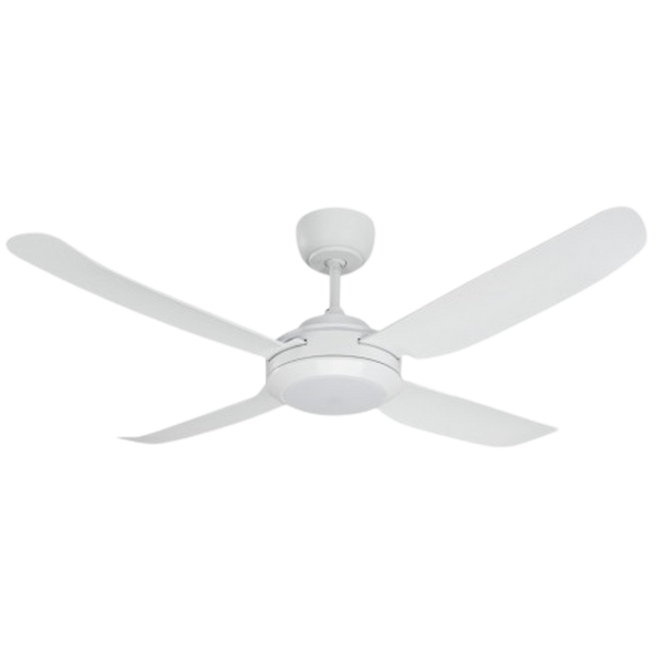 Ventair Spinika II 4 Blade Ceiling Fan with LED Light (52"/1300mm) Satin White