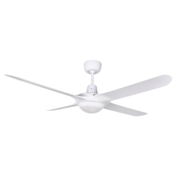 Ventair Spyda 4 Blade AC Ceiling Fan with LED Light (50"/1250mm) Satin White