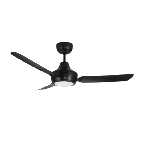 Ventair Stanza 3 Blade Ceiling Fan with LED Light (48"/1220mm) Black