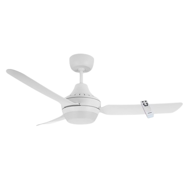 Ventair Stanza 3 Blade Ceiling Fan with Attachable Lamp and Remote (48"/1220mm) White