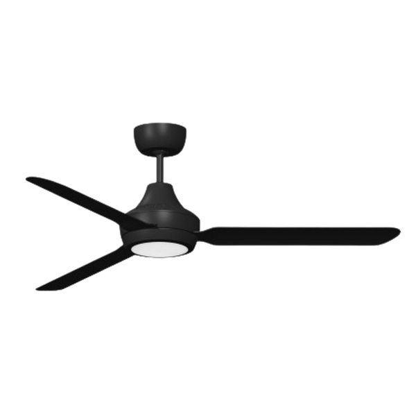 Ventair Stanza 3 Blade Ceiling Fan with LED Light (56"/1400mm) Black