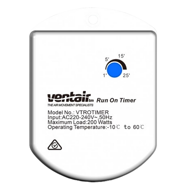 Ventair Run On Timer For Exhaust Fan