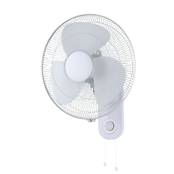 Ventair Zephyr II Pull Cord 3 Speed Oscillating Wall Mounted Fan White