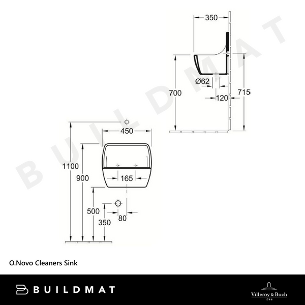 Villeroy & Boch O.Novo Cleaners Sink White