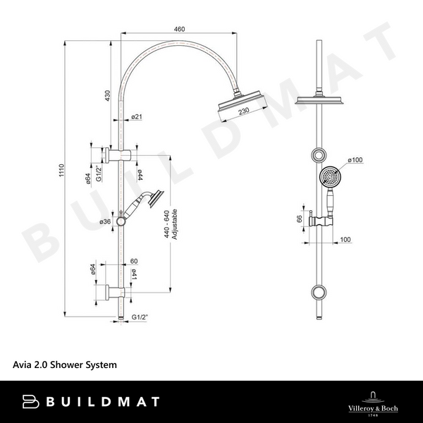 Villeroy & Boch Avia 2.0 Shower System Chrome
