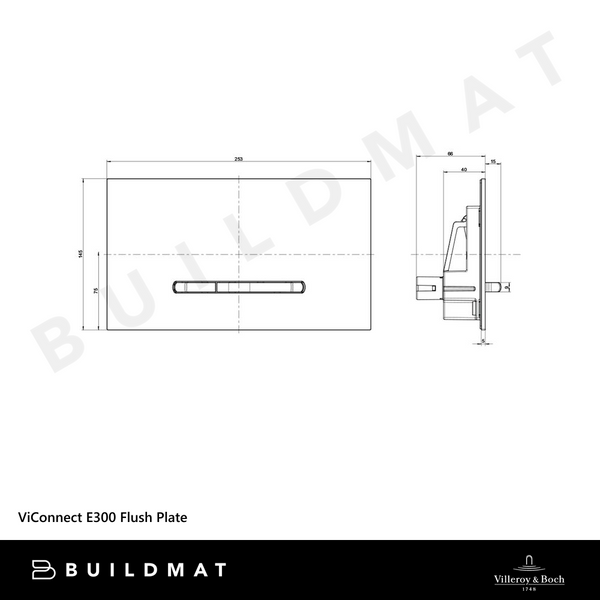 Villeroy & Boch ViConnect E300 Flush Plate White