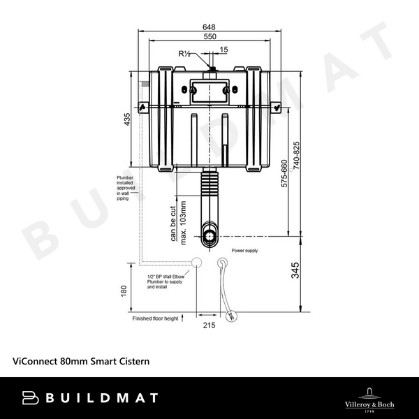 Villeroy & Boch ViConnect 80mm Smart Cistern White