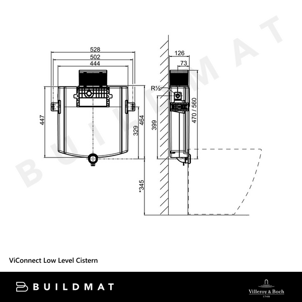 Villeroy & Boch ViConnect Low Level Cistern White