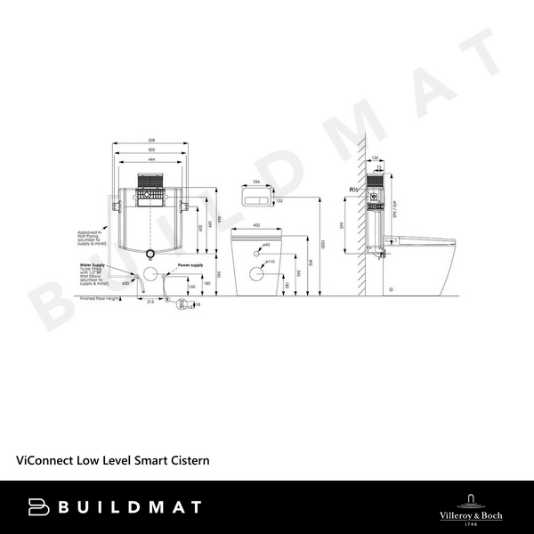 Villeroy & Boch ViConnect Low Level Smart Cistern White