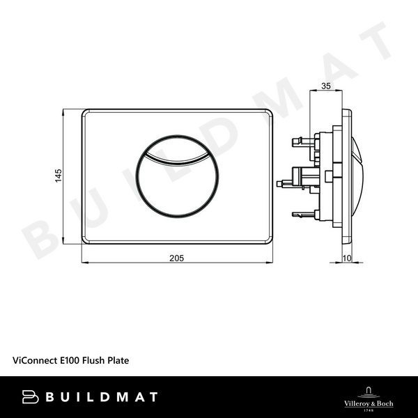 Villeroy & Boch ViConnect E100 Flush Plate Satin