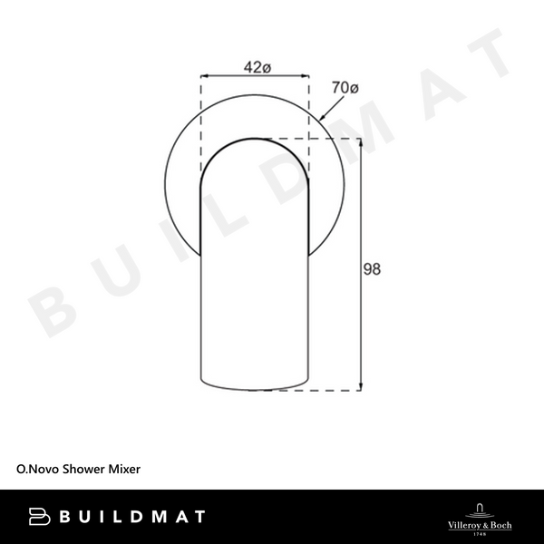 Villeroy & Boch O.Novo Shower Mixer Matte Black