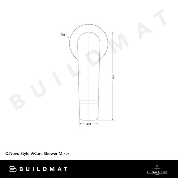 Villeroy & Boch O.Novo Style ViCare Shower Mixer Matte Black