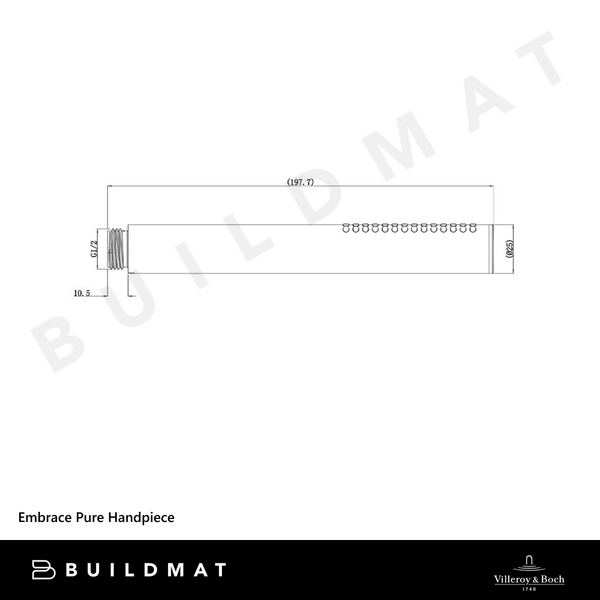Villeroy & Boch Embrace Pure Shower Handpiece Matte Black