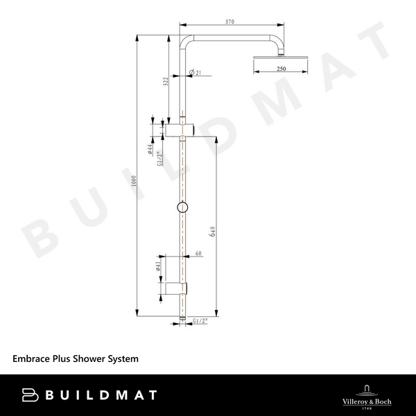 Villeroy & Boch Embrace Plus Shower System Chrome