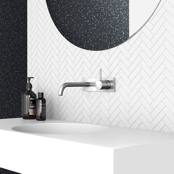 Phoenix Vivid Slimline Up Basin / Bath Wall Mixer Set Chrome