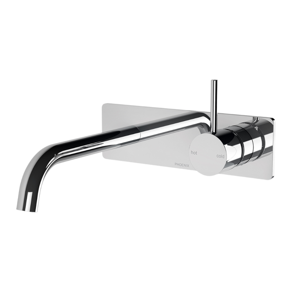 Phoenix Vivid Slimline Up Basin / Bath Wall Mixer Set Chrome