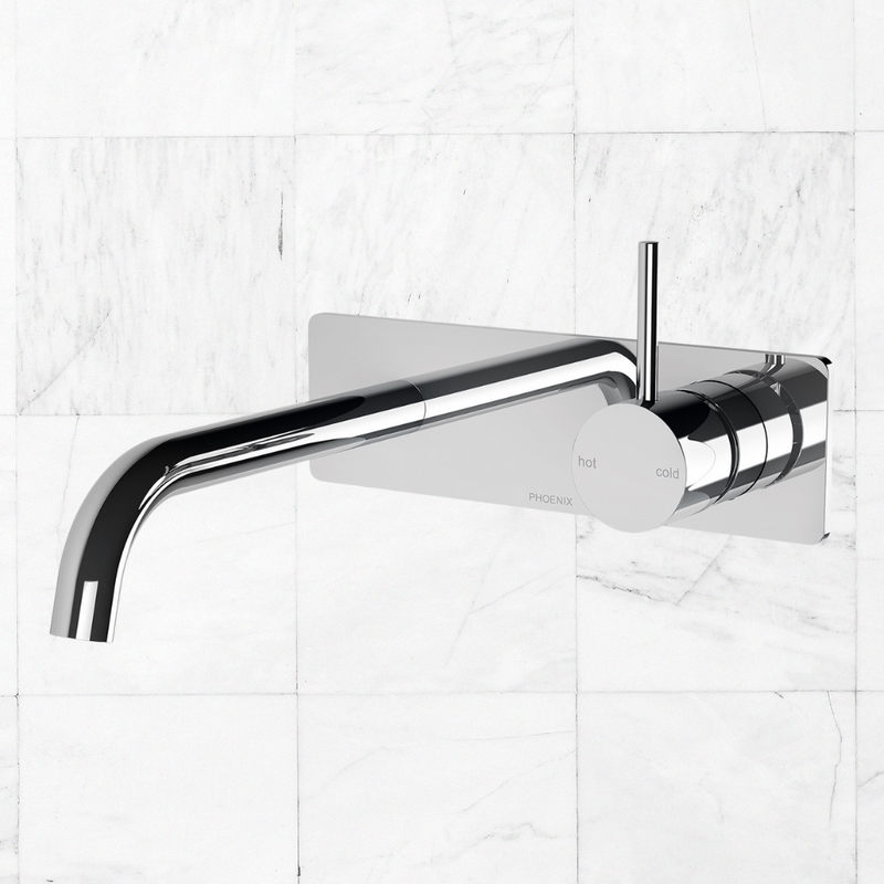 Vivid Slimline Up Basin / Bath Wall Mixer Set Chrome