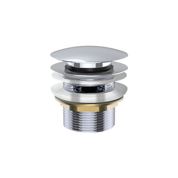 Fienza Universal Pull Out/Pop Up Brass Cap Bath Waste with Overflow Chrome