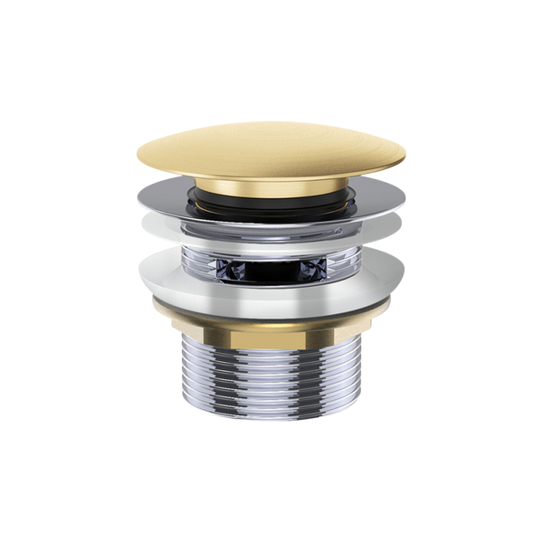 Fienza Universal Pull Out/Pop Up Brass Cap Bath Waste with Overflow Urban Brass
