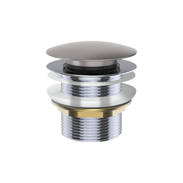 Fienza Universal Pull Out/Pop Up Brass Cap Bath Waste with Non-Overflow Gunmetal