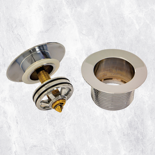 Fienza Universal Pull Out/Pop Up Brass Cap Bath Waste with Non-Overflow Gunmetal