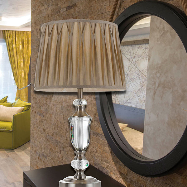 Telbix Wilton Table Lamp Nickel Silver