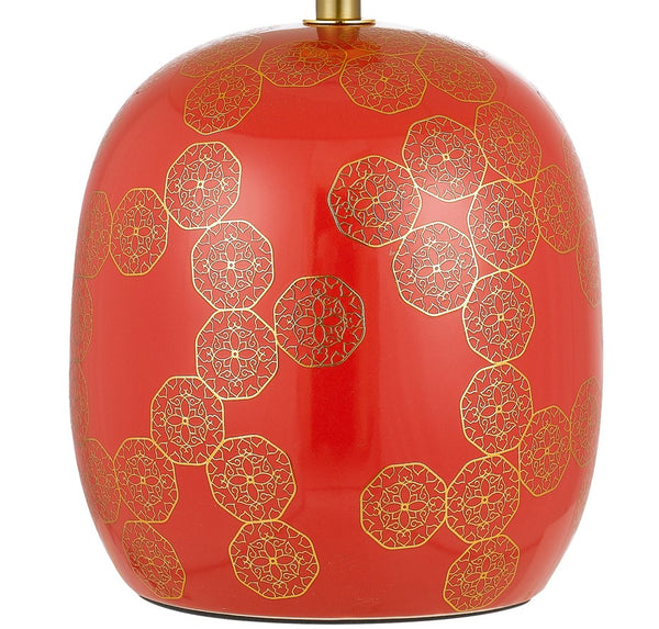Telbix Wishes Ceramic Table Lamp Red