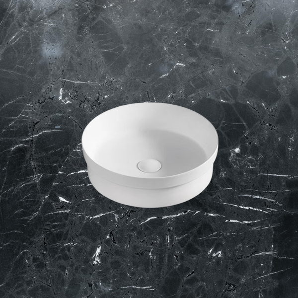 Aulic Lena Semi Inset Counter Basin Matte White