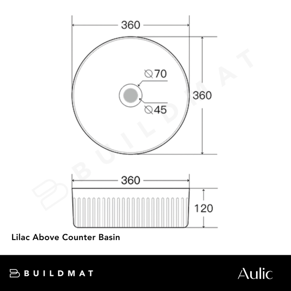 Aulic Lilac Above Counter Basin Matte White