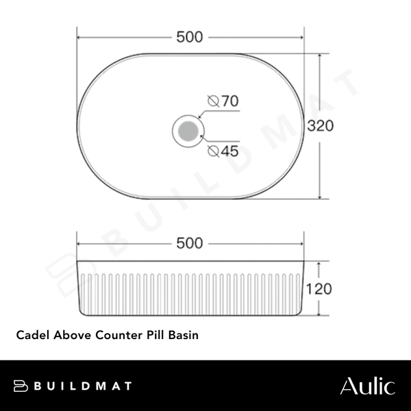 Aulic Cadel Above Counter Pill Basin Gloss White
