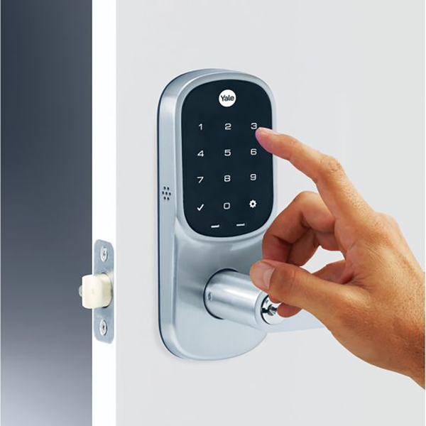Yale Assure Keyed Lever Satin Chrome with Home Module