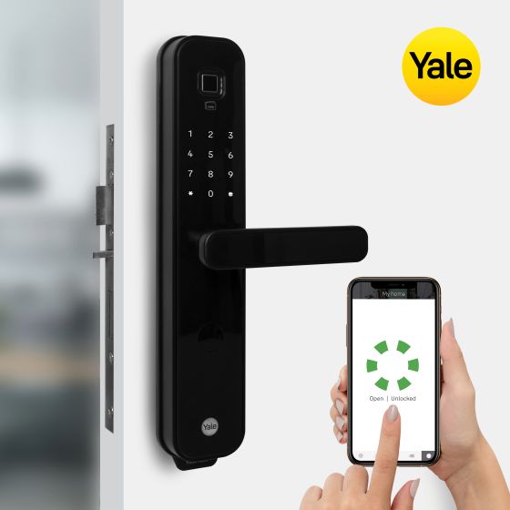 Yale YDM7220 Smart Mortice Lock with Home Module Matt Black