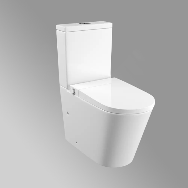 Zumi Zero Rimless Whirlpool Flushing Smart Bidet Toilet Suite White