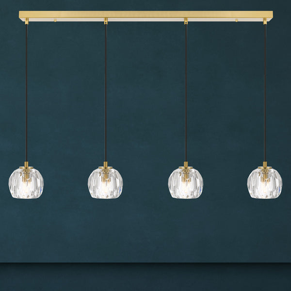 Telbix Zaha 4 Pendant Antique Gold