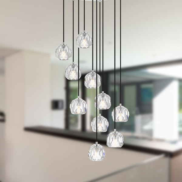 Telbix Zaha 10 Pendant Chrome