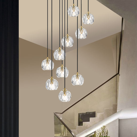 Telbix Zaha 10 Pendant Antique Gold