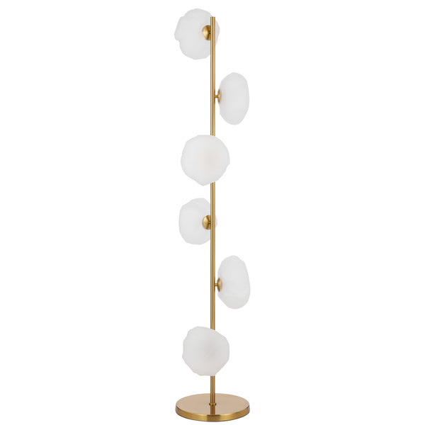 Telbix Zecca 6 Light Floor Lamp Antique Gold