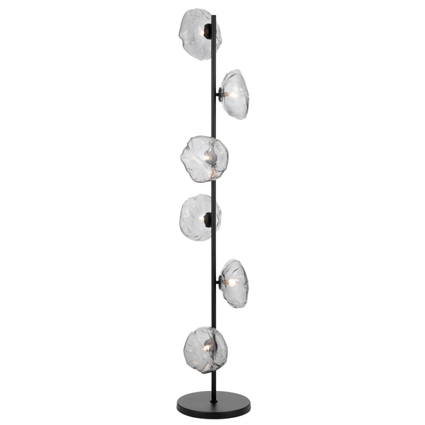 Telbix Zecca 6 Light Floor Lamp Black Smoke