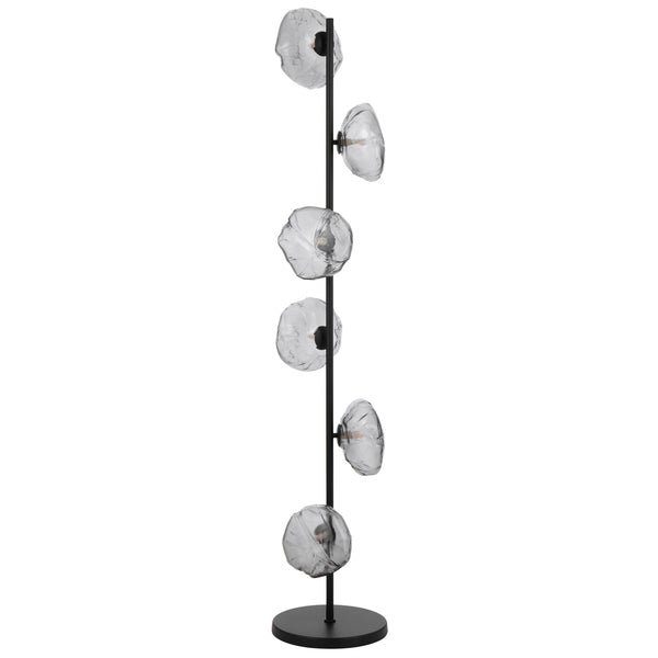 Telbix Zecca 6 Light Floor Lamp Black Smoke