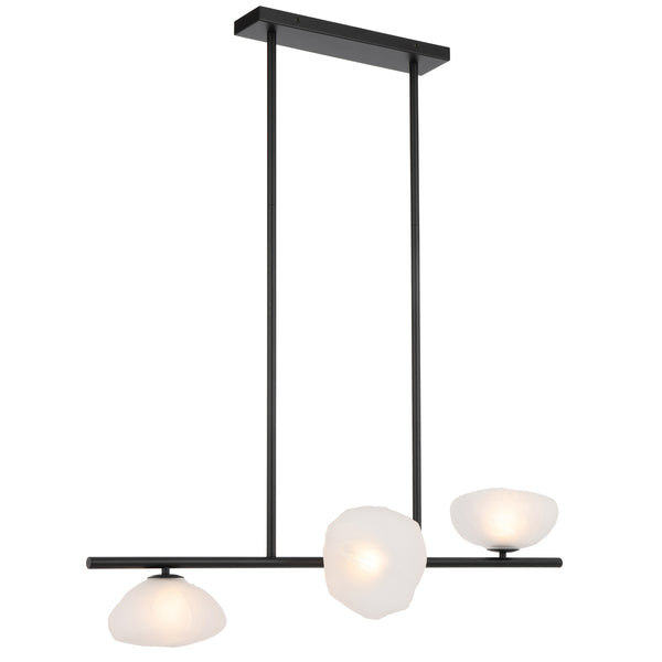 Telbix Zecca 3 Light Horizontal Pendant Black