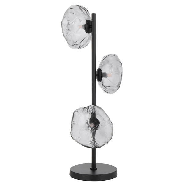 Telbix Zecca 3 Light Table Lamp Black Smoke