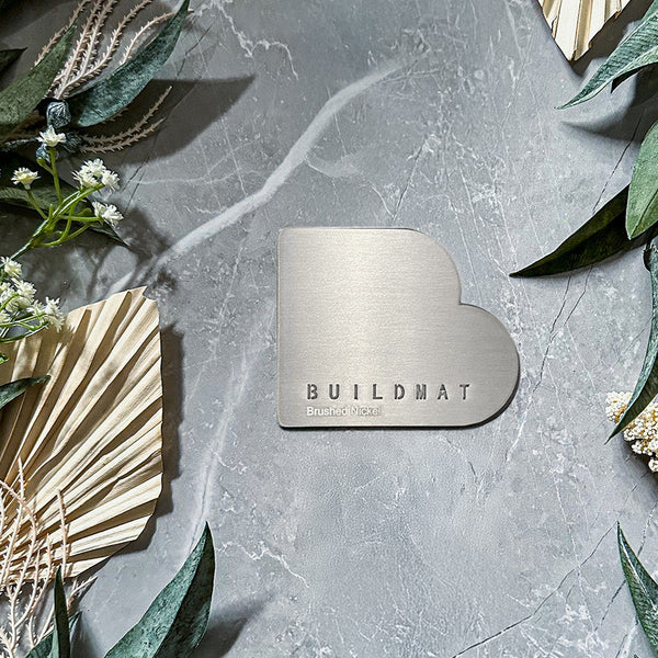 Buildmat Tapware Colour Sample Brushed Nickel
