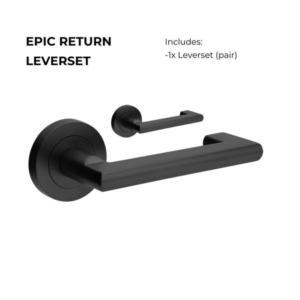 Zanda Epic Return Lever Set Door Handle Only Matte Black