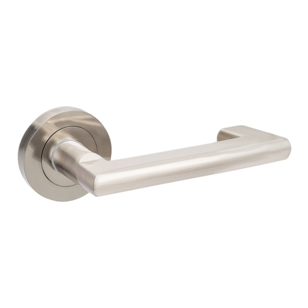 Zanda Epic Return Integrated Privacy Lever Set Door Handle Brushed Nickel