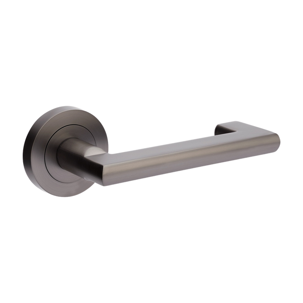 Zanda Epic Return Entrance Set Lever Door Handle Graphite Nickel