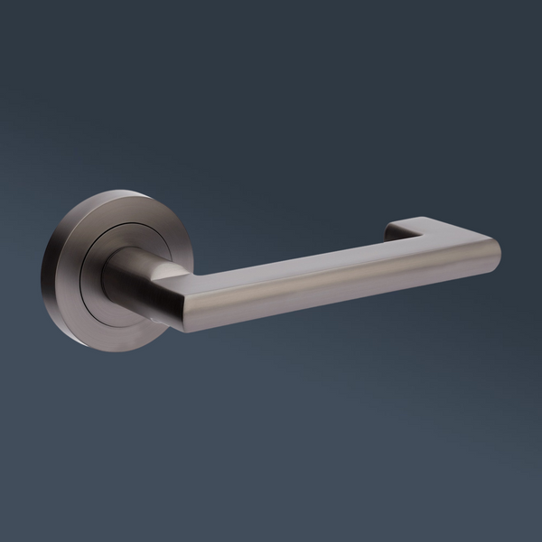 Zanda Epic Return Entrance Set Lever Door Handle Graphite Nickel