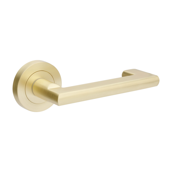 Zanda Epic Return Entrance Set Lever Door Handle Satin Brass
