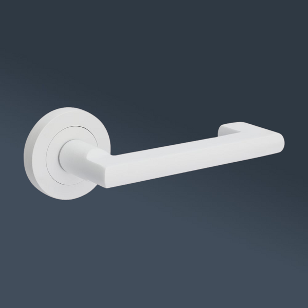 Zanda Epic Return Integrated Privacy Lever Set Door Handle White